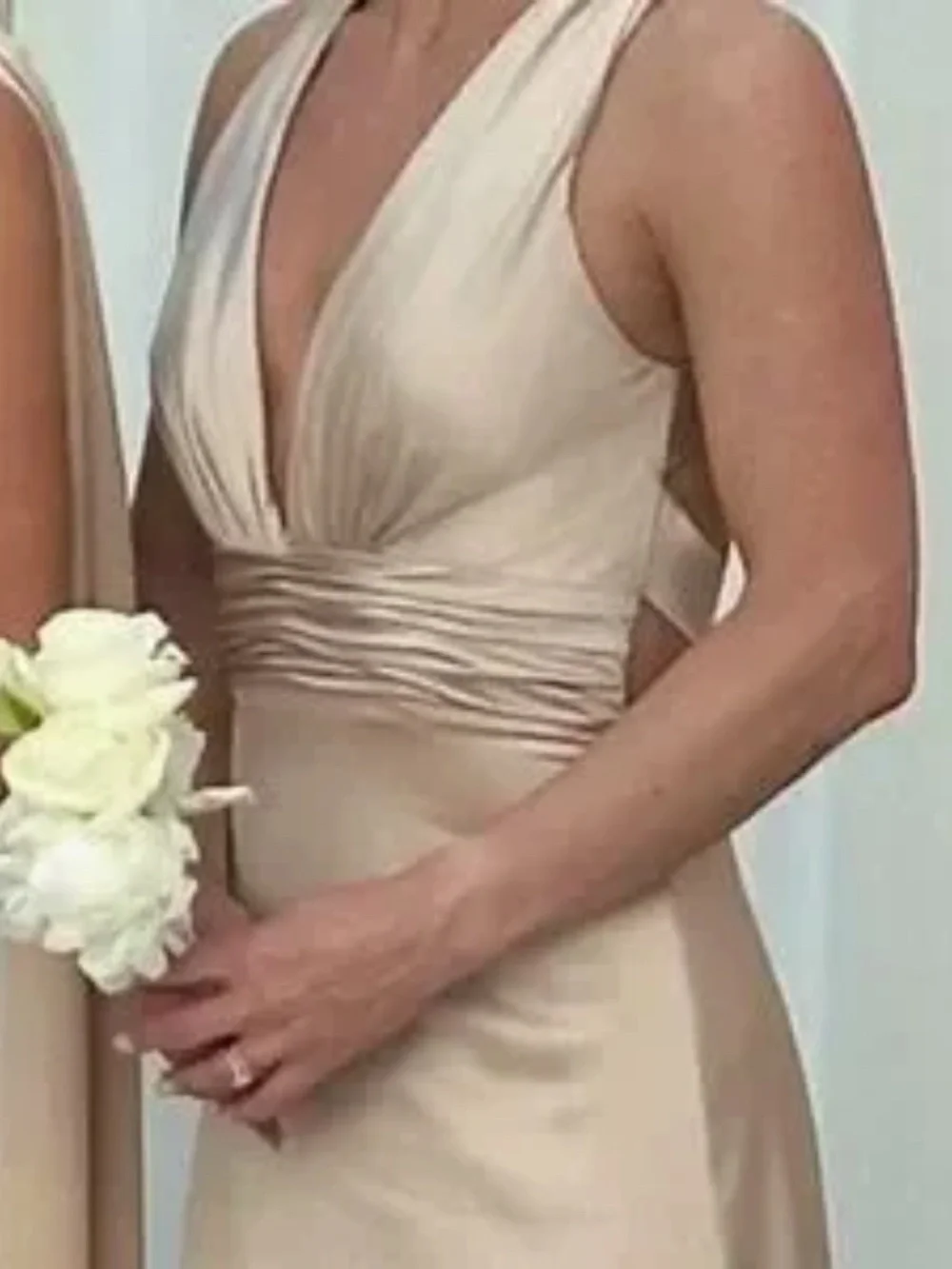 Revelry Dylan Satin Dress - Gold Champagne (703)